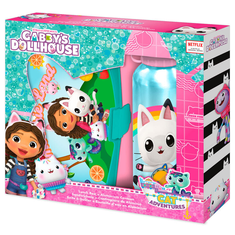Gabby's Dollhouse Lunchbox & Aluminium Bottle Set 500ml