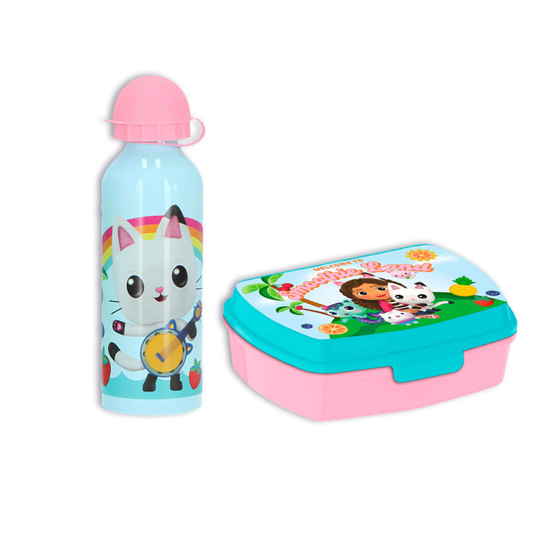Gabby's Dollhouse Lunchbox & Aluminium Bottle Set 500ml