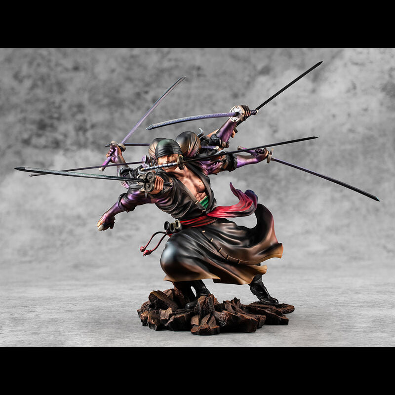One Piece Portrait of Pirates Roronoa Zoro Demon Spirit Kyuutou-ryuu “Asura” Figure 17cm