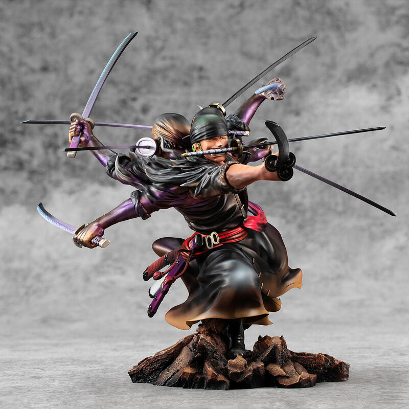 One Piece Portrait of Pirates Roronoa Zoro Demon Spirit Kyuutou-ryuu “Asura” Figure 17cm