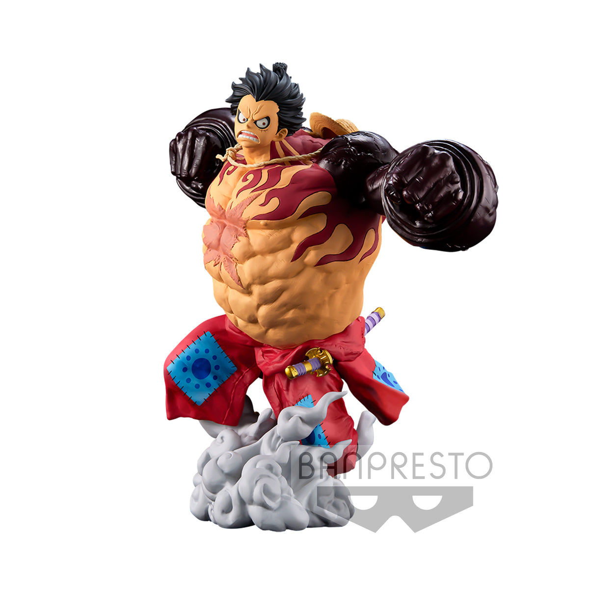 One Piece World Figure Colosseum 3 Super Master Stars Piece The Monkey D.Luffy Gear4 The Original Figure 22cm
