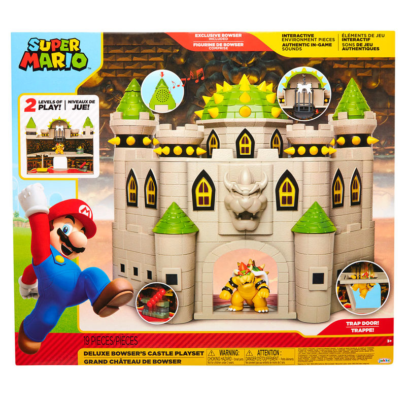 Super Mario Bros Deluxe Bowser Castle Playset