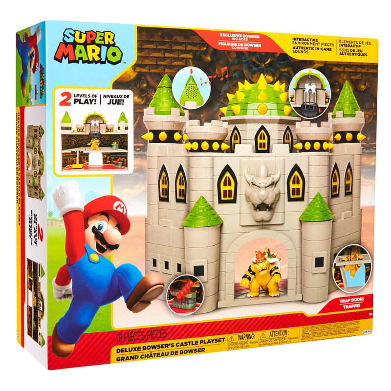 Super Mario Bros Deluxe Bowser Castle Playset