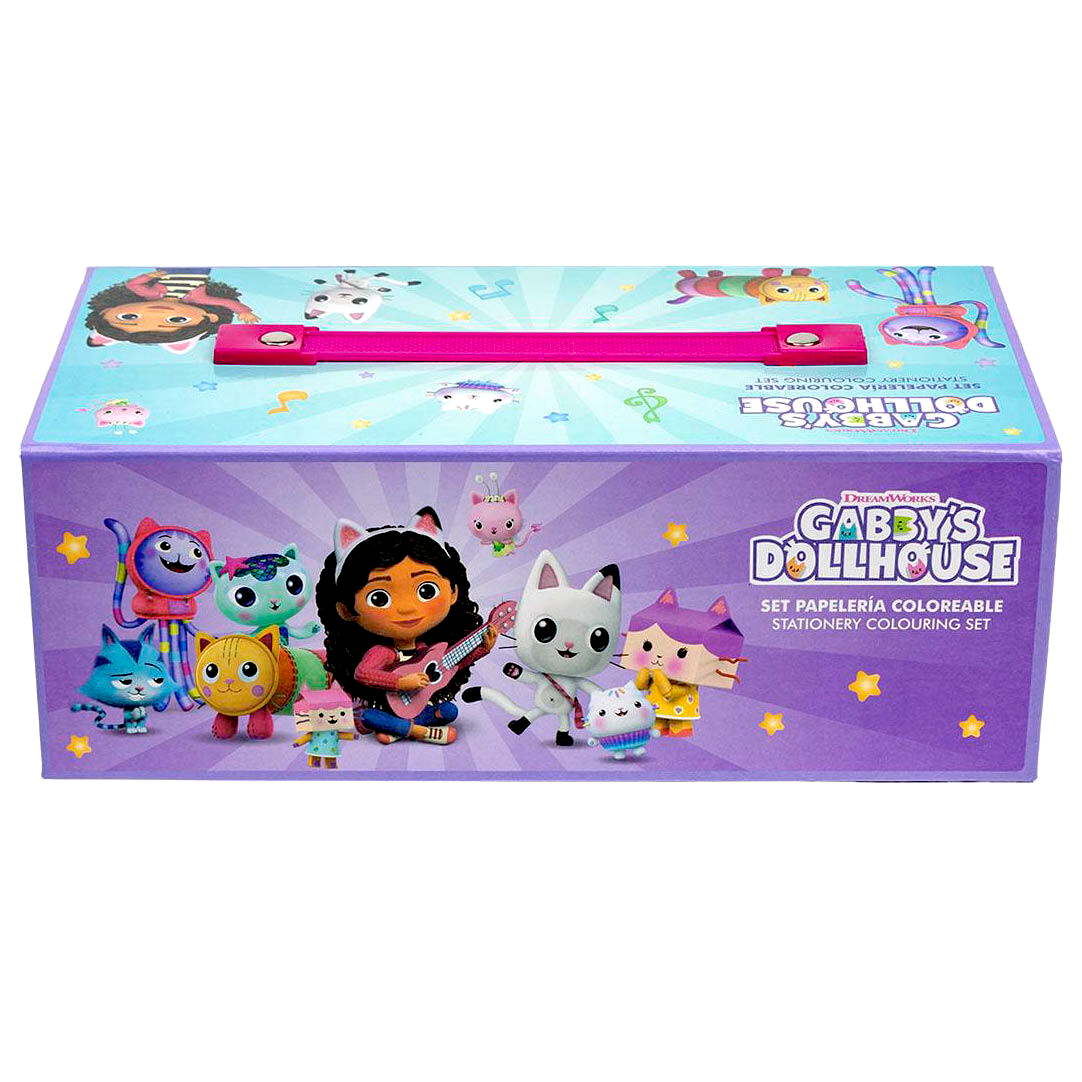 Gabby's Dollhouse Colouring Stationery Box
