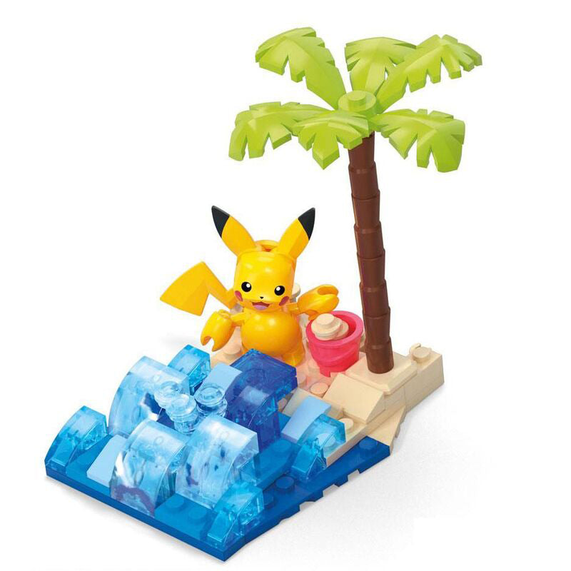 Pokemon Pikachu Beach Splash Mega Construx Construction Kit 79pcs