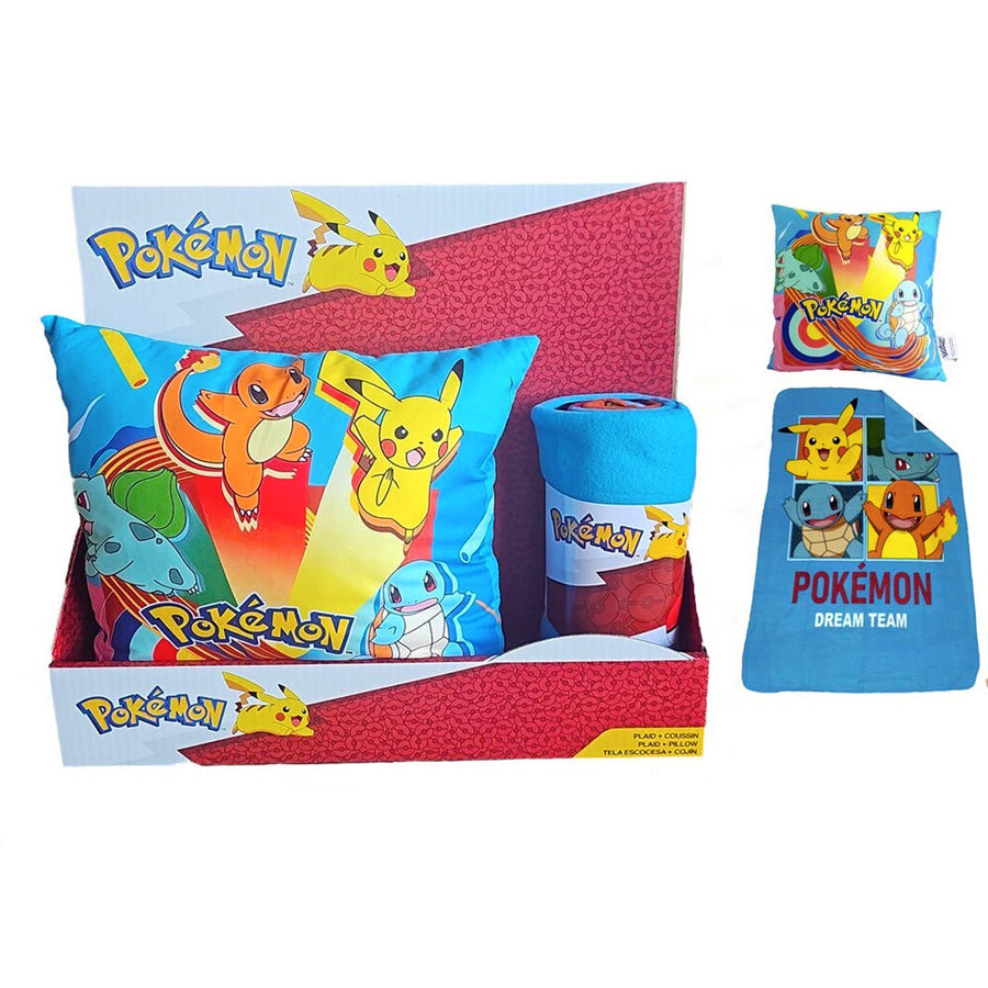 Pokemon Polar Blanket + Cushion Set - Dream Team