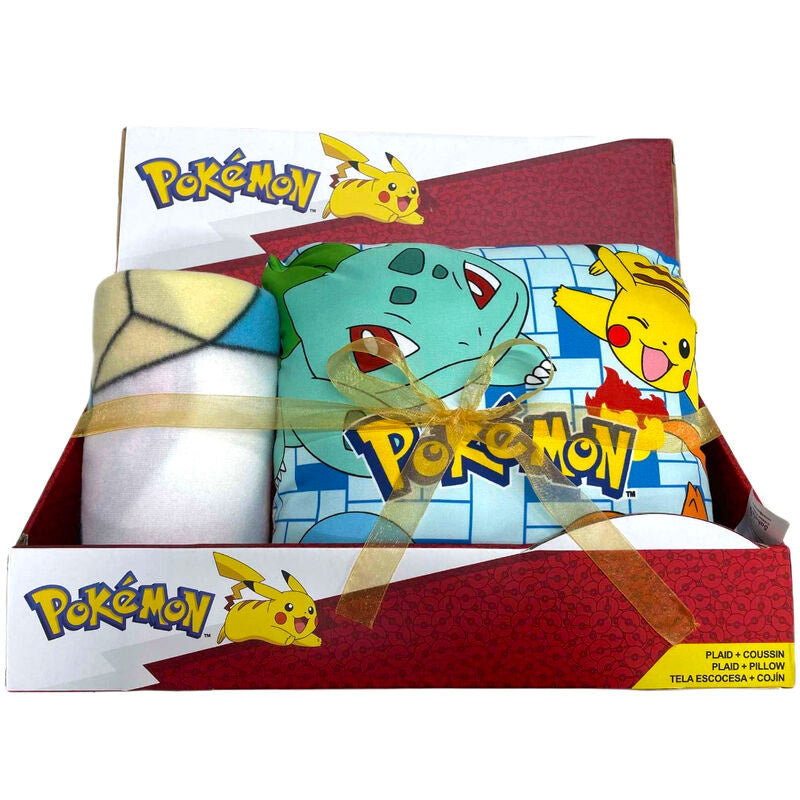 Pokemon Polar Blanket & Cushion Set - Dream Team