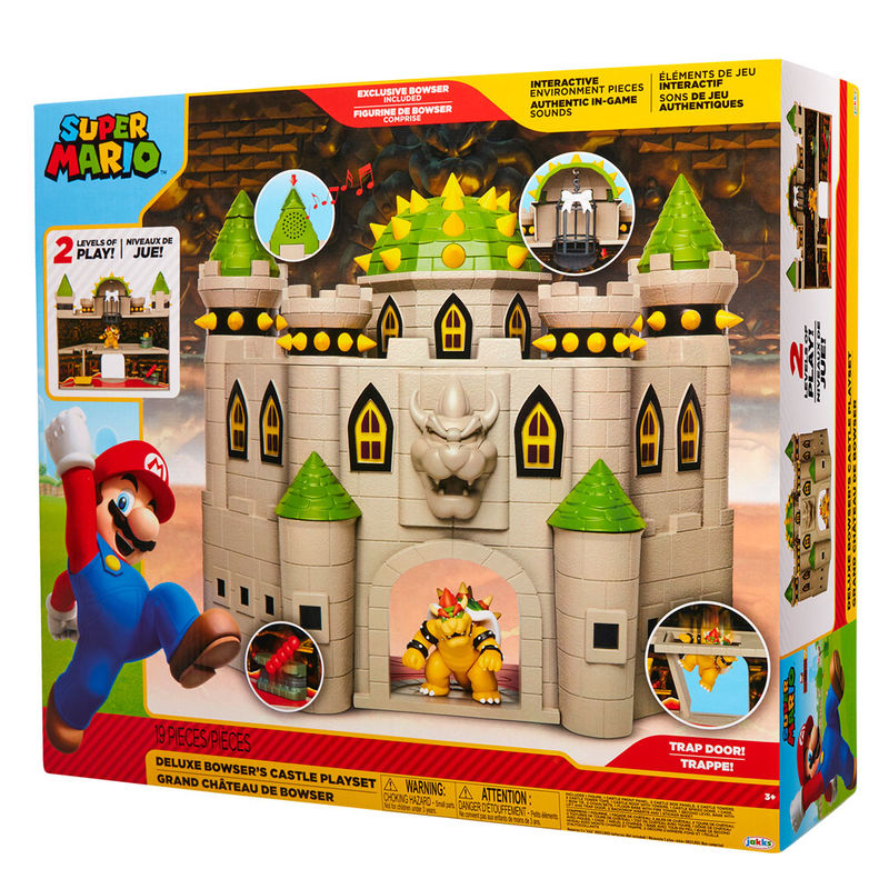 Super Mario Bros Deluxe Bowser Castle Playset