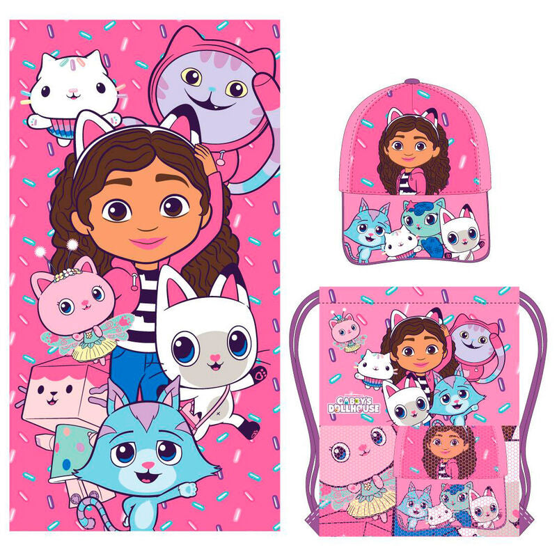 Gabbys-Dollhouse-Strand-Tas-Set-Strandlaken-Tas-en-Pet-01